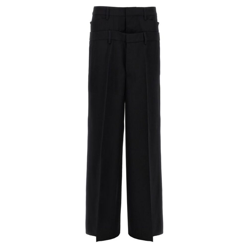 Dsquared² Black Virgin Wool Dress Women's Pants